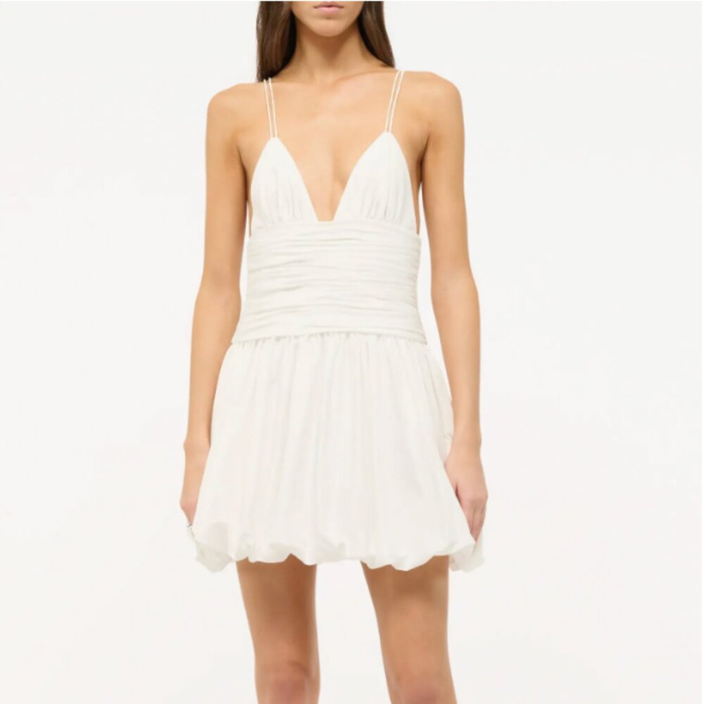 STAUD White Mini Dress